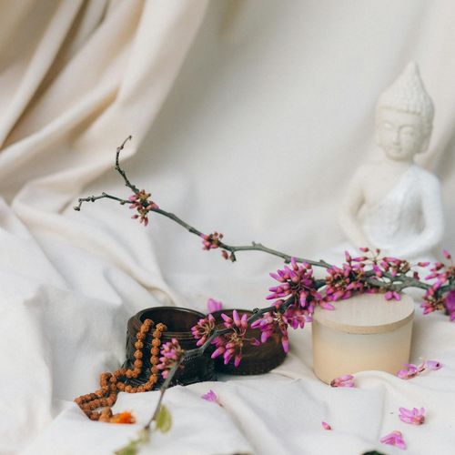 Woman in a calm yoga pose symbolizing balance and harmony.